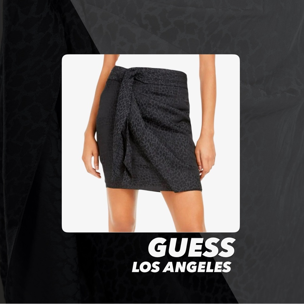 NWT Guess Seeley Animal Print Wrap Skirt